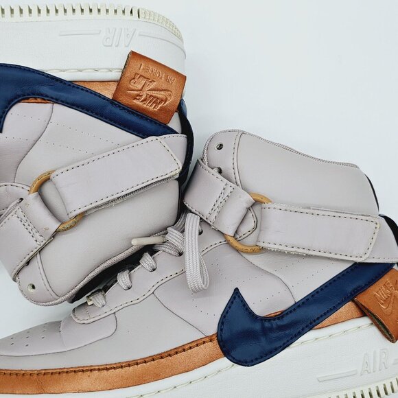 Nike Air Force 1 High Womens 7 High-Top Sneakers Gray Purple Gum Sole Streetwear - Picture 12 of 13
